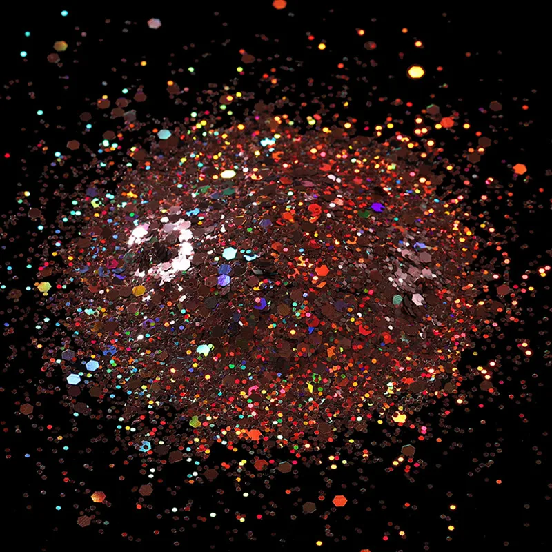 Holographic Chunky Glitter Flakes for DIY Nail Art & Epoxy Creations