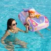 Swimbobo Kids Car Swimming Seat Float Ring Inflatable Infant Floating For Summer Swim Boat Circle Bathing Water Toy with canopy 2