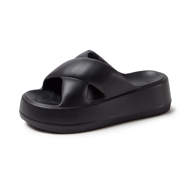 Pallene Women Sandals Soft Sole Cloud Slides Home Slippers Thick Bottom EVA Shoes Female Beach Flip Flops Non-Slip Cross Sandals 3