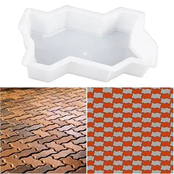 1Pcs New Waves Shaped Paving Brick Mould Reusable DIY Concrete Path Maker Mold Plastic Walk Maker For Lawn Patio Yard Garden 1