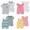 2 Pieces Cotton New Born Baby Girl Clothes Flower 0-12M Cartoon Unisex Sleeveless Baby Boy Clothes Summer Print 1