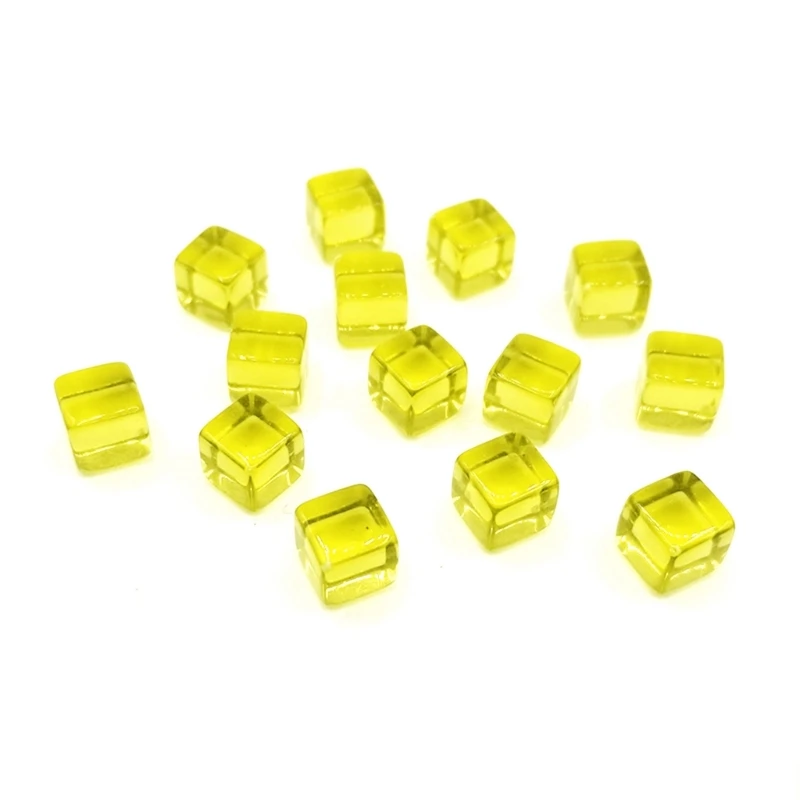 Game Dice 200Pcs 8mm Acrylic Dices Blank 6 Sided Dices Clear Role Playing Puzzle Toy Board Game Cube Party DIY