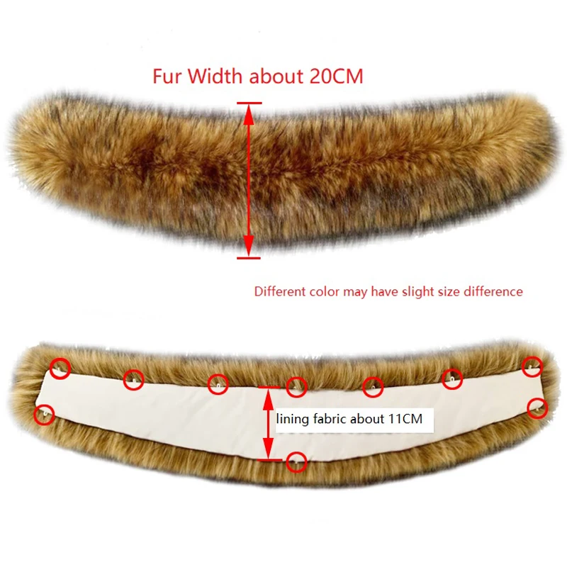 Faux Raccoon dog Fox Fur Scarf Winter Hood Furry Fur Decor Shawl Fake Fur Scarf Winter Parkas Coat Fur Collar Shawl Detachable