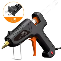 Industrial Hot Melt Electrothermal Glue Gun with 11mm Glue Sticks for DIY and Repair Projects (US Plug)