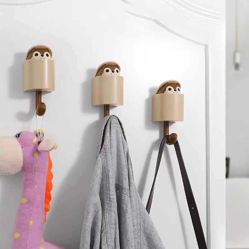 CreativeSquirrelHookBehindtheDoorHangingClothesHookCuteSticky