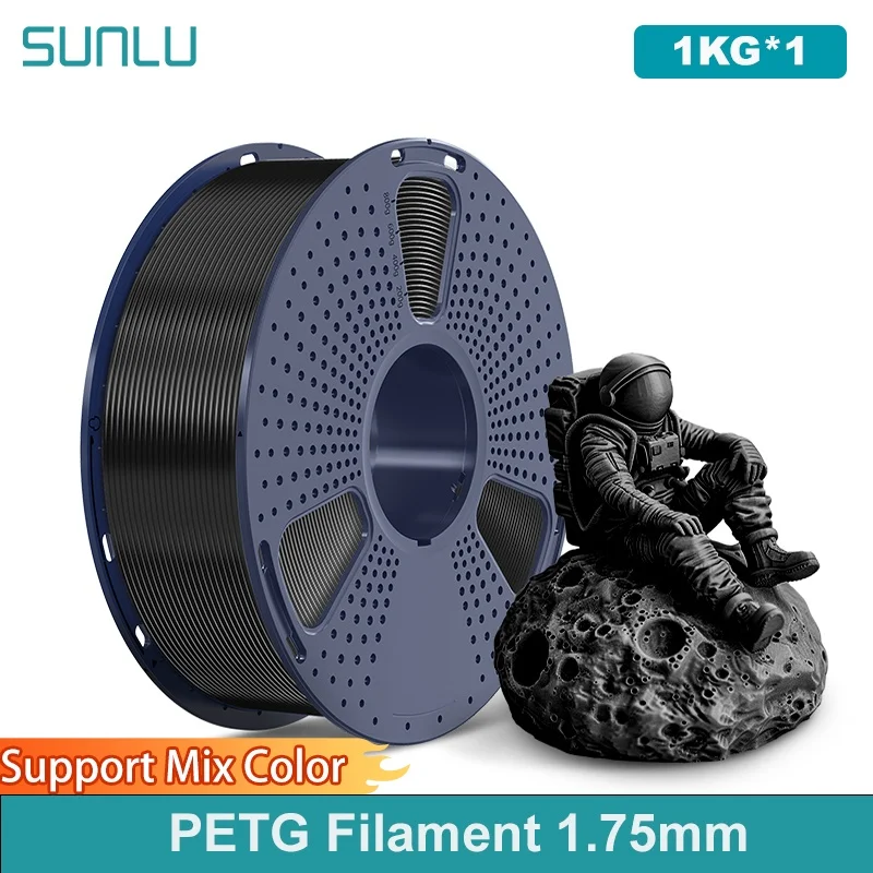 SUNLU 1kg PETG 3D Printer Filament Clear