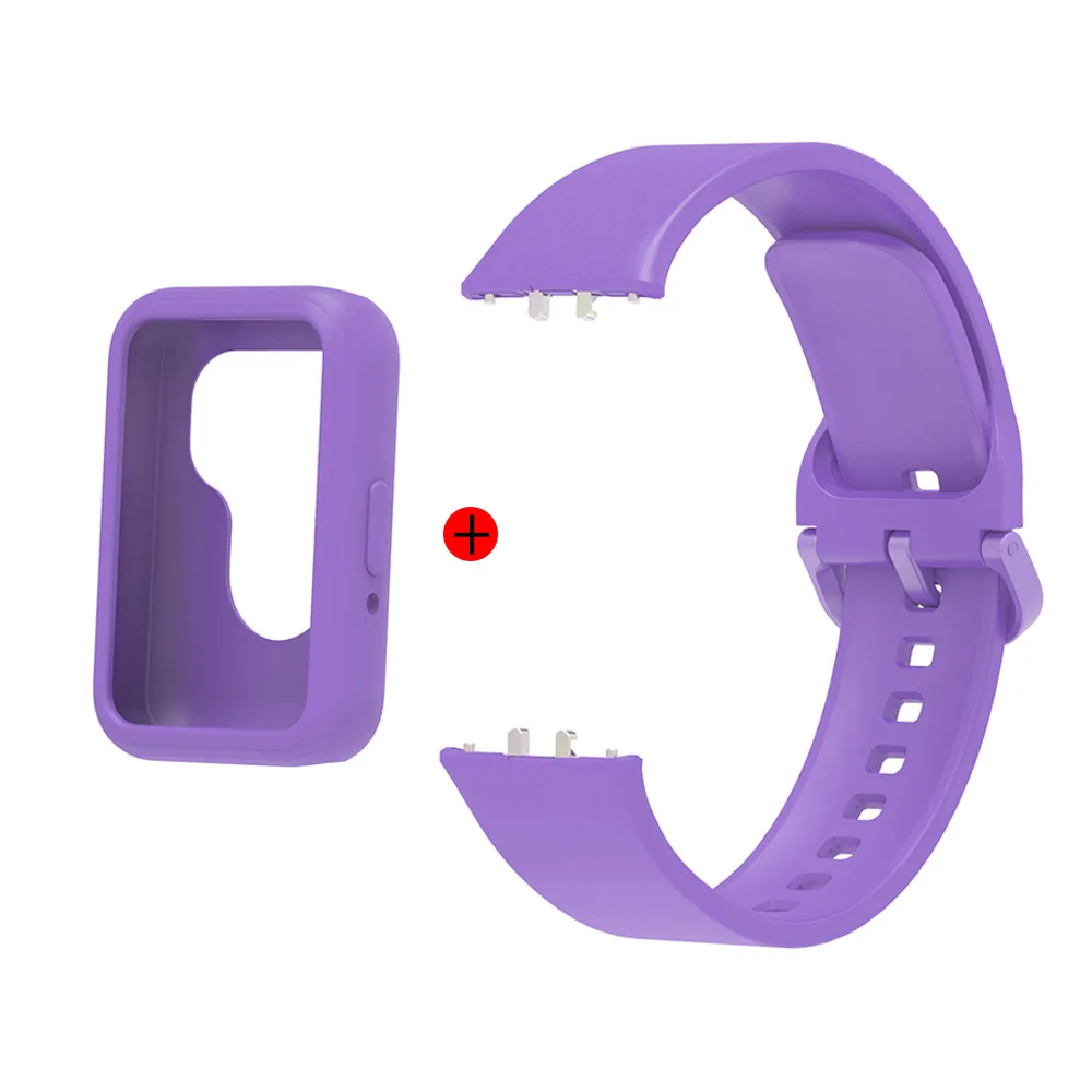 Silicone 2-in-1 Watchband with Case - Rubber Strap and Accessories