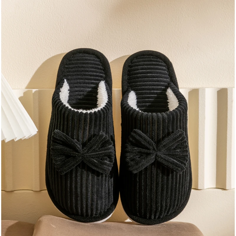 Fashion Women's Bow Slippers Fall/Winter Indoor Bedroom Floor Lightweight and Comfortable&Soft Warm Slippers for Home 6