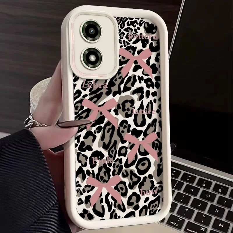 Leopard Print Bow Sky Eye Phone Case - Stylish Protective Cover