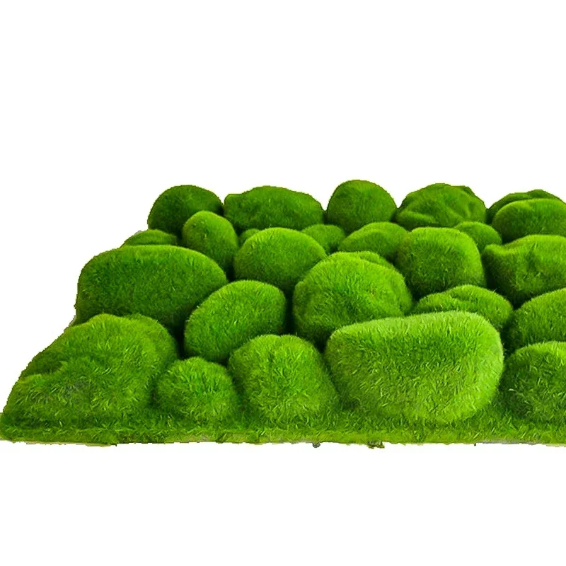 Description Picture 5 of item1PC Creative Turf Carpets Photography Props Artificial Lawns Stone Shape Moss Grass Mat For Home Hotel Wall Home Decoration