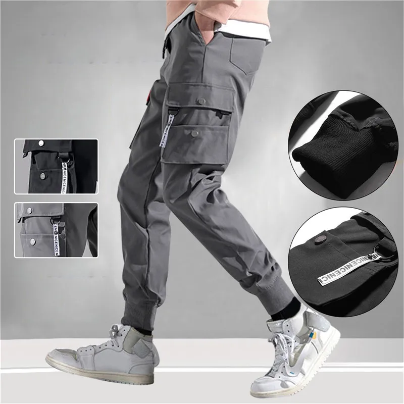 Summer Jogger Cargo Pants Men Tactical Sportswear Harem Cargo