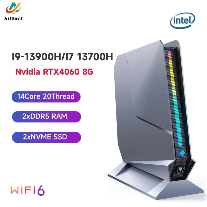 Nvidia RTX4060 GDDR6 8G Desktop Mini Gaming Computer Core i9