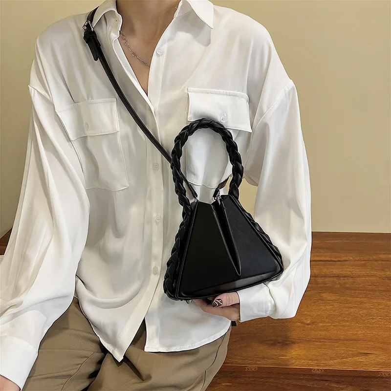 Brand Twist Tote Bags for Women High Quality Leather Shoulder Bag Fashion Purses and Handbag Designer Crossbody Bag Cute Satchel