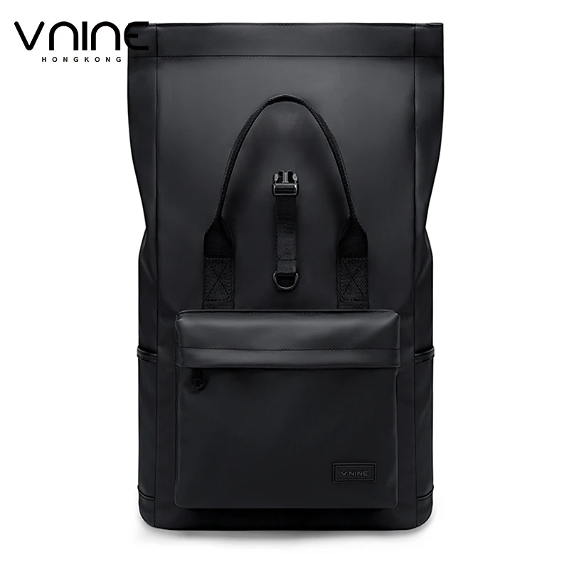 V.NINE Men's Backpack Black 15 inch Laptop Bag Waterproof Backpacks Men Office Work Back Pack with Compartments Multiple Pockets 5
