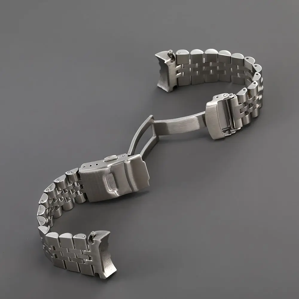 Jubileu Curvo End Ver Strap Solid Band Bracelet Fit para Skx007 Skx009 22 mm 316l Aço Inoxidável - Image 4