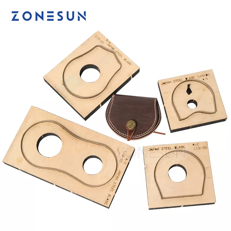 

ZONESUN T033, индивидуальная высечка для кожи, искусственный Кошелек для монет, мешочек для монет, резак, форма «сделай сам», лазерный нож для бумаги