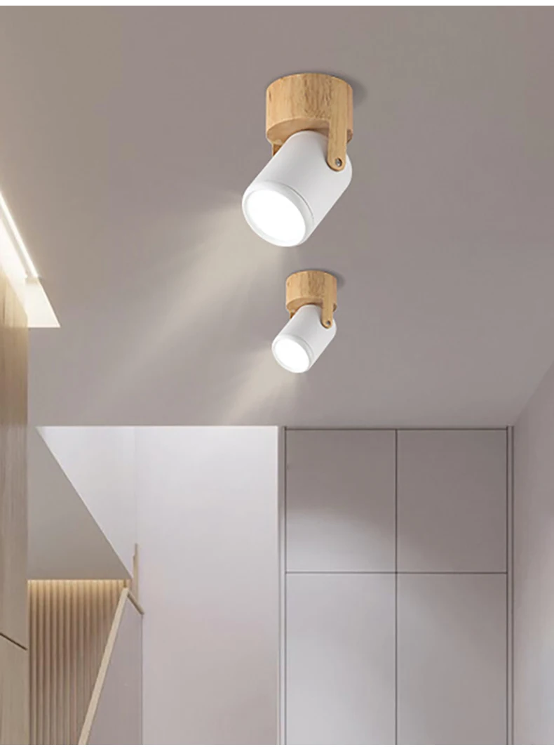 Description Picture 5 of itemrotate ceiling lights Led Ceiling Track Light Log Home Wall Mounted Bedroom Living Room Background Wall Spotlight corridor Lamps