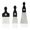 Black Metal African American Pick Comb Hair Combs Hair Comb for Hairdressing Styling Tool Salon Barber Shop 1