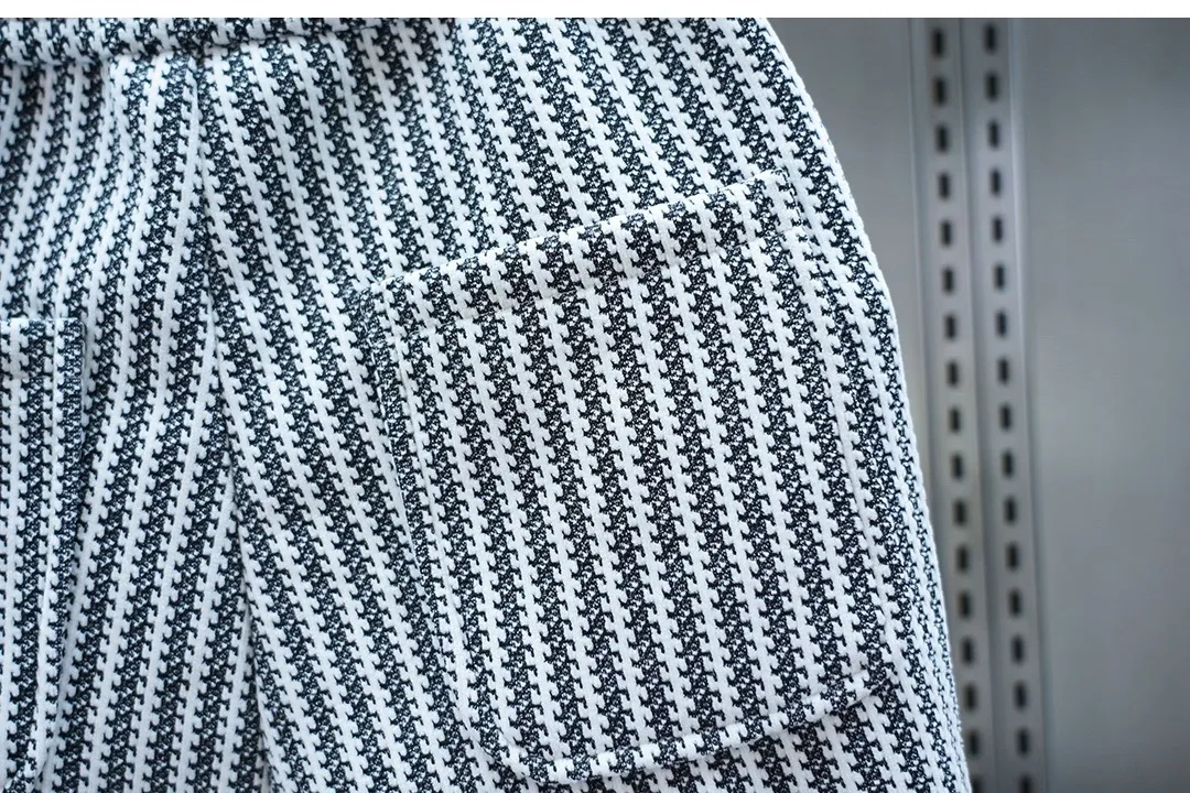 2025 Herbst/Winter Fleece Herren Vielseitige Lose Sport Jogginghose Mode Vertikal Gestreifte Knöchel Hosen Trendy Slim Fit Casual Pa – Detail 6