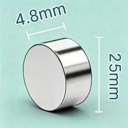 Super Strong 25x5mm Neodymium Disc Magnets - Ideal for DIY Projects and Fridge Use (25x5mm)