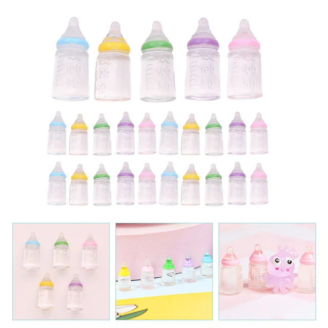 30pcs Mini Baby Bottles Toys Miniature Baby Bottle Models DIY Toys Party Favors 1