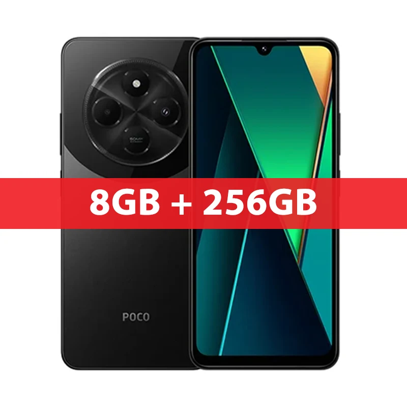 Xiaomi POCO C75 NFCスマートフォン8+256GB グローバル版 Xiaomi Poco C75 256B/8GB RAM GSM Unlocked International
