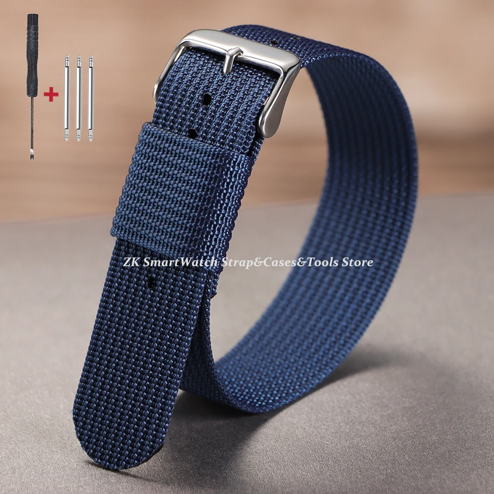 Army Sports Atmungsaktives Nylon-Uhrenarmband, 18/20/22 mm, geflochtenes Nylonarmband für Seiko Herren, Stoff-Nylon-Armband, Armband für Omega – Detail 15