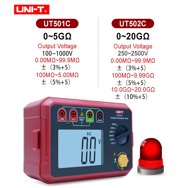 UNI-T UNI-T UT501C Isolationsmessgerät Ohmmeter 1000V 5 GOhm 