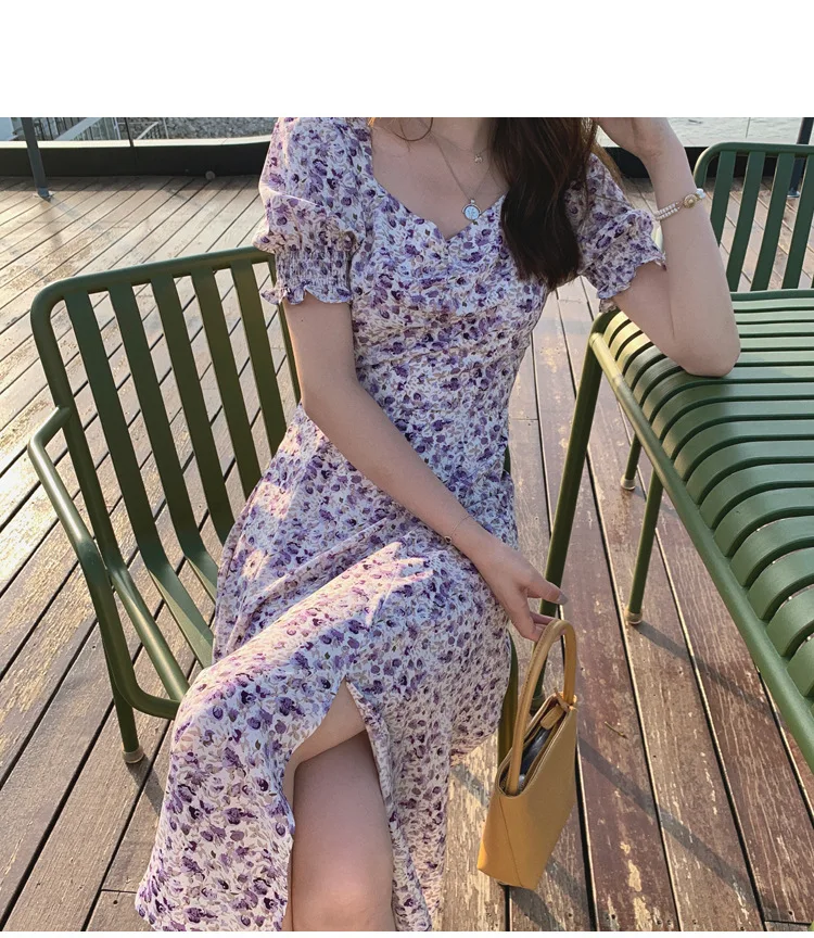 Spring Summer Mujer Fashion Female Vintage Printed Short Sleeve Loose Chiffon Dress Women Casual A-line Midi Dresses Vestidos jumper dress Dresses