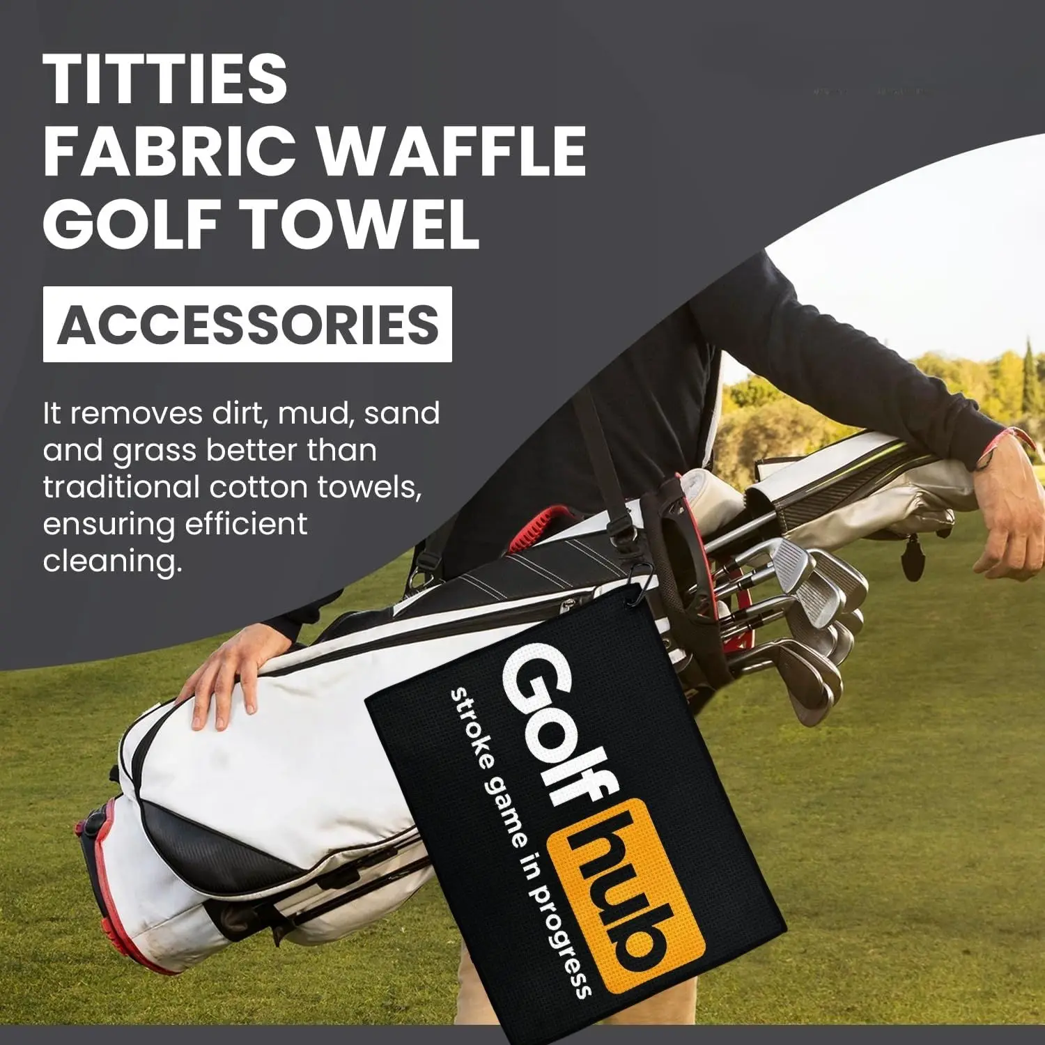 Funny Microfiber Premium Golf Towel Printed For Bags For Men&Women Great Accessories Men Golfers golf towel
