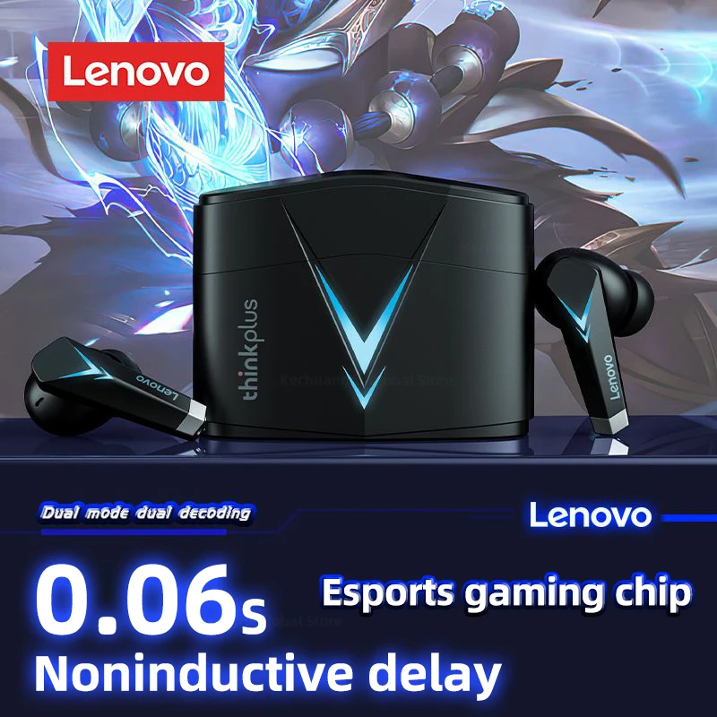 Original Lenovo Lp6 Tws Gaming Earbuds Noice Cancelamento sem Fio Fone de Ouvido Alta Fidelidade Música Bluetooth Fones com Modo Duplo Fone - Image 3