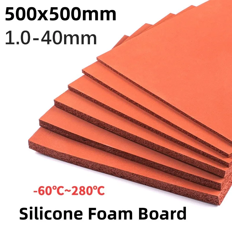 Placa de Espuma de Borracha de Sílica para a Máquina de Gravação da Imprensa Térmica Placa de Espuma de Silicone Resistente ao Calor de 500×500 mm