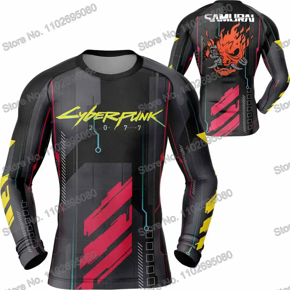 ARPG Game Diving T-Shirt Tight Long Sleeve Rash Guard BJJ MMA Swimwear Men Surf Clothing Beach Floatsuit Women GYM Tops