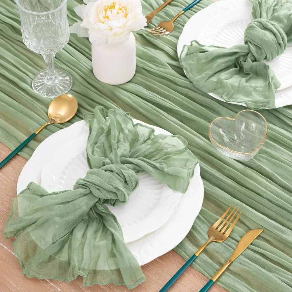 Cheesecloth Gauze Napkin Table Placemat Setting Dining Wedding Party Banquet Christmas Banquets Table Cake Decor 6pcs