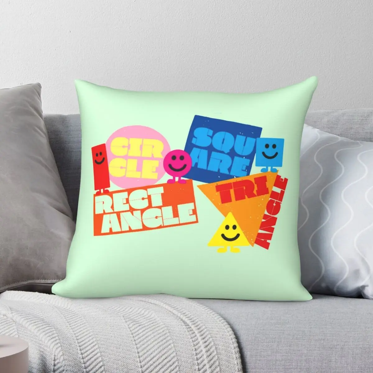 

Чехол для подушки с узором на молнии, из полиэстера и льна