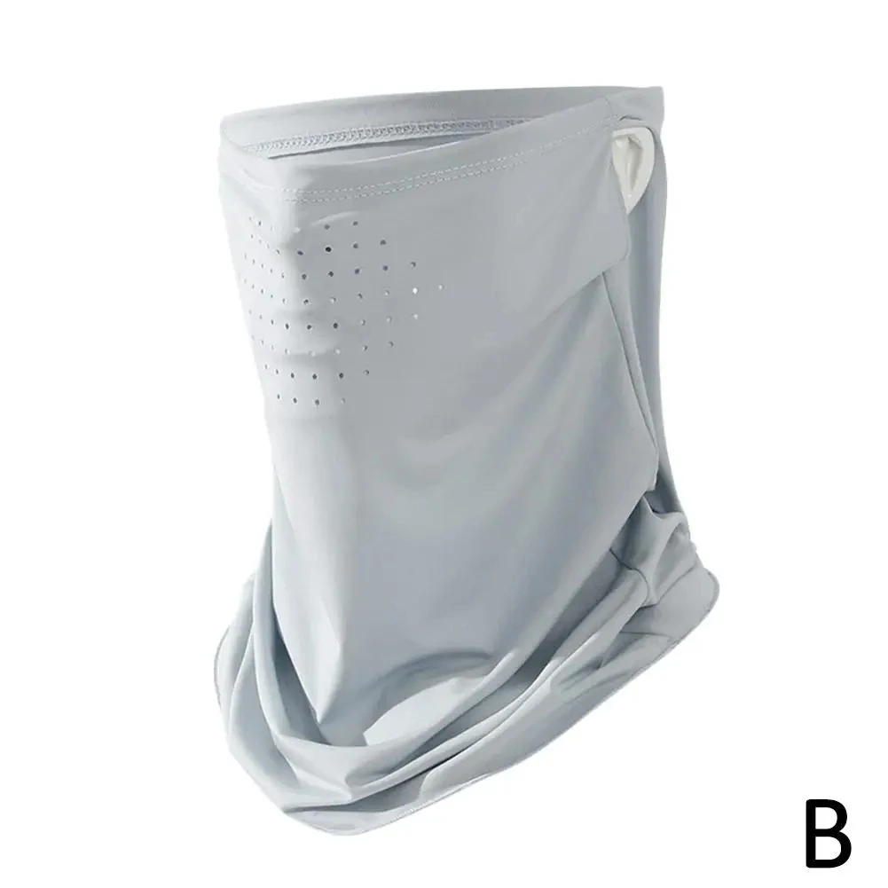 face scarf mask Unisex Breathable Ice Silk UV Sun Protection Soft Adjustable Anti Ultraviolet Thin Summer Outdoor Activities