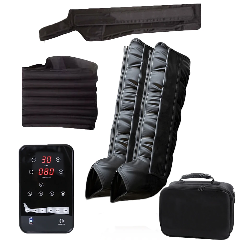 

6 Mode 6 Chambers Leg Air Compression Massager Air Pressure Therapy Arm Waist Pneumatic Air Wraps Relax Pain Relief Massage