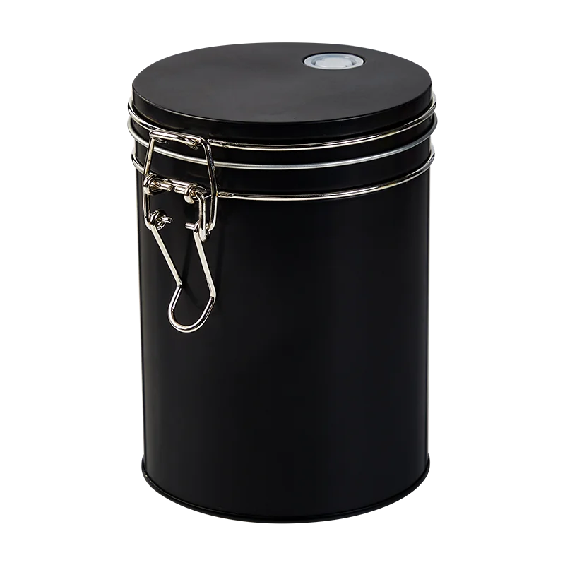 

D95*132mm Food Grade Airtight Nuts Kernels Coffee Bean Tobacco Herb Container Tin Can Jar Packaging Box With Degassing Valve