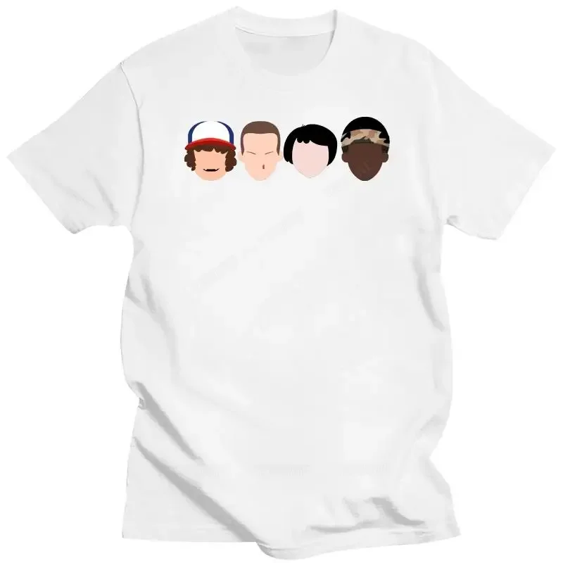 Camiseta S Stranger Faces - CAJA DE REGALO STRANGER ELEVEN THINGS TERROR DVD Camiseta de manga corta Camiseta básica