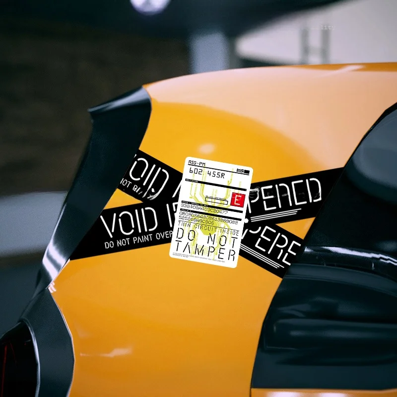 Creative Game Decorative Stiers Warning Injury Sensing Belt Pedal Car Decal Personalized Decoration Stier for Vehicles