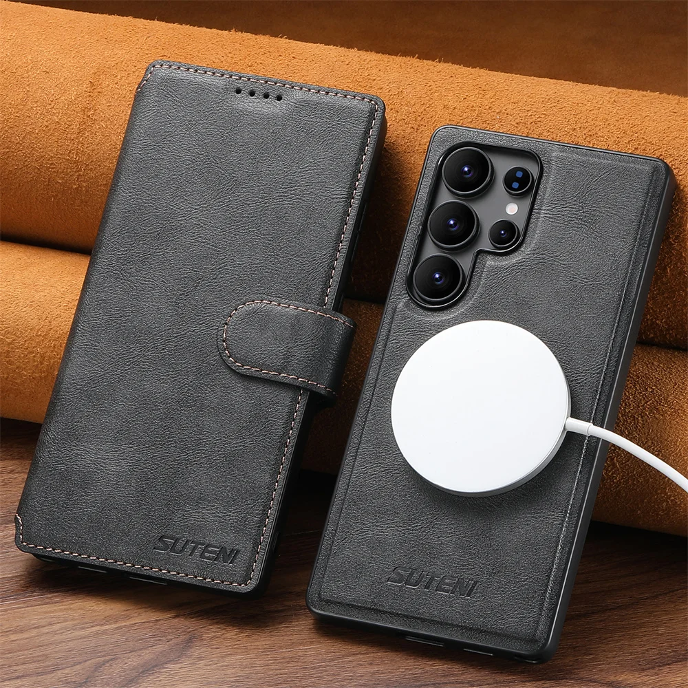 Detachable Magnetic Wallet Card Holder Leather Phone Case - Premium Flip Protective Cover