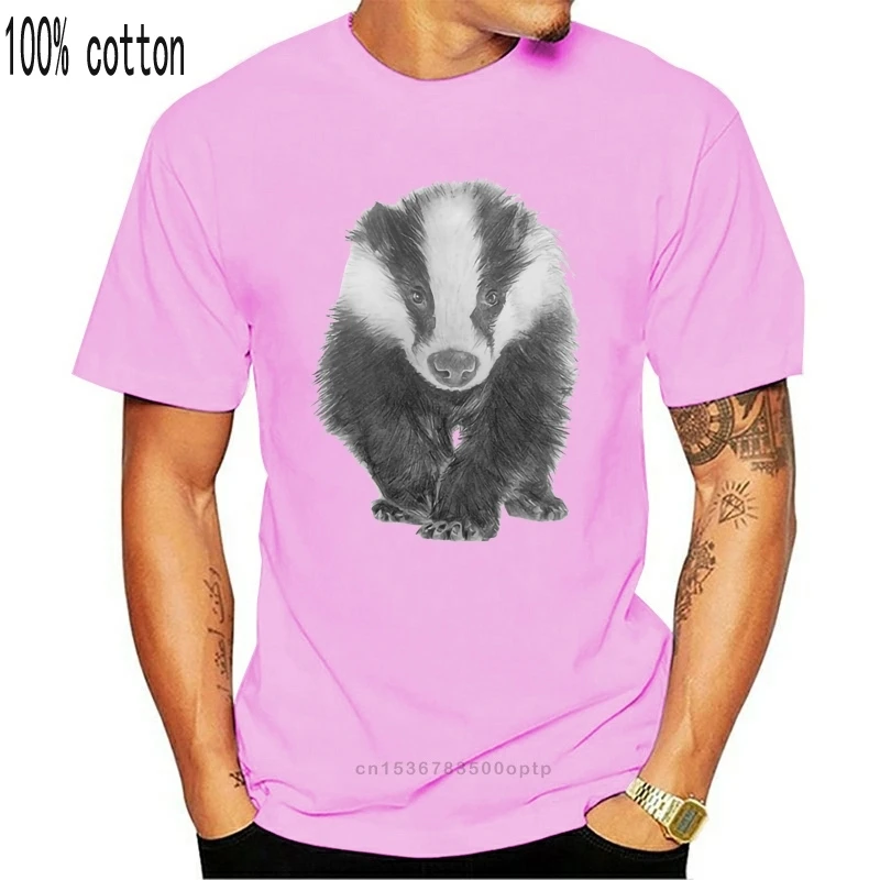 Badger T Shirt Vegan Animal Anti Cull Nature Wildlife Donna Ragazza Uomo T-Shirt Stampata Modelli Di Base Tee Shirt