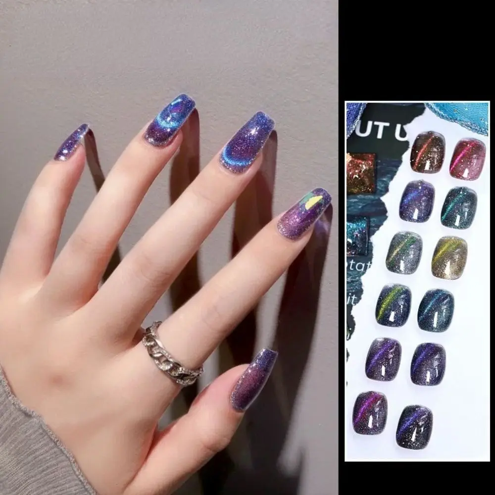 

Girl Rainbow Nail Salon Smoothie Quicksand UV Soak Off Glitter Nail Art Gel Cat Eye Nail Gel Nail Beauty