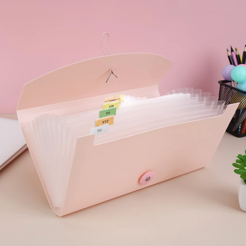File Folder Bag Stationary Organizer Pouch Receipt Organ Bag Folder Invoice Storage Bill Folder File Bag Multi-Layer Large-Capacity Classification Information Document