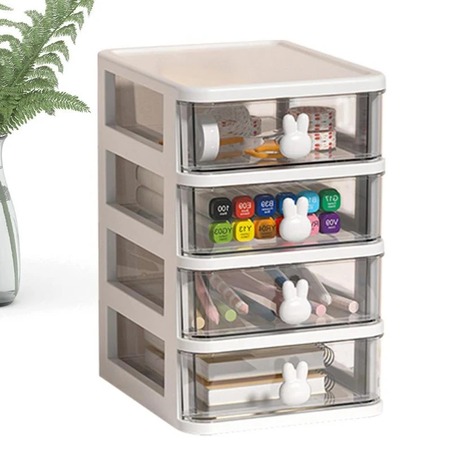 Transparent Small Desk Organizer Desktop Storage With Drawers For Arts  Crafts Stationary Cosmetics Storing Rack Home Organizer - AliExpress