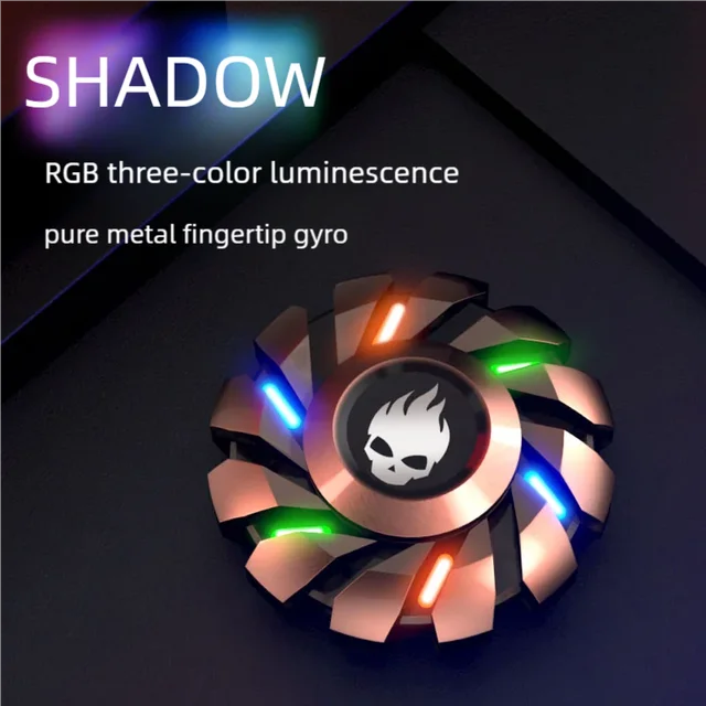 YIJOO Mini Smart Fidget Spinner Toys All-metal Luminous Small Fingertip Gyro Set for Adult Kids Stress Reliever Gifts 1