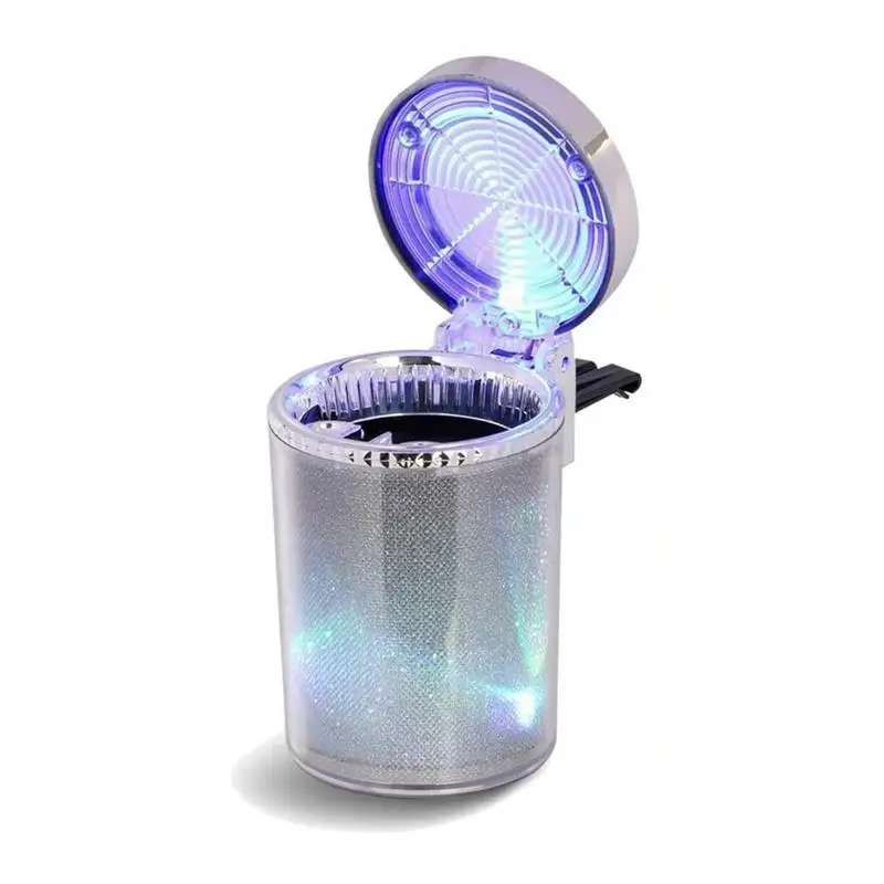 

New Car Ashtray With LED Light Ci-garette Cigar Ashtray Container Ashtray Gas Bottle Smoke Cup Holder Storage Cup Car Supplies