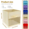 6Pcs Non-Woven Fabric Storage Box Foldable Fabric Cube Storage Bins Large Capacity Closet Clothes Shoes Storage Containers 6