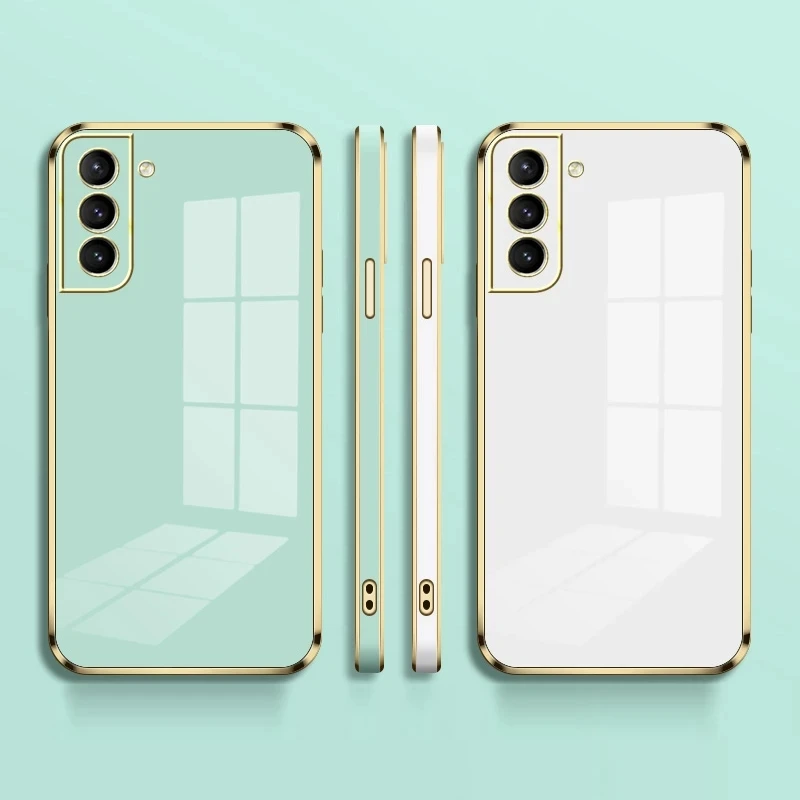 Electroplated Square Frame Phone Case - Sleek and Durable Design