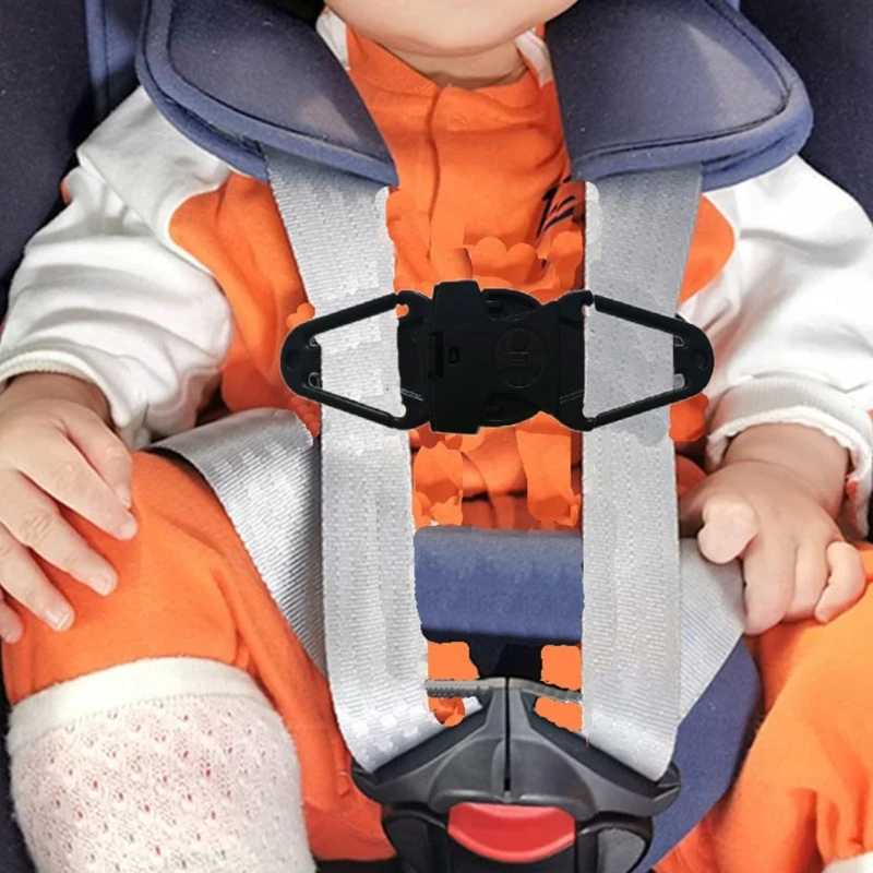 Secure Child Car Seats Clip Adjustable Safe Belt Lock Safe Chest Straps Stop Kids from Unbuckling for Home & Outdoors